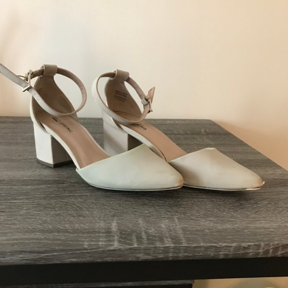 Nude Closed Toe Heels